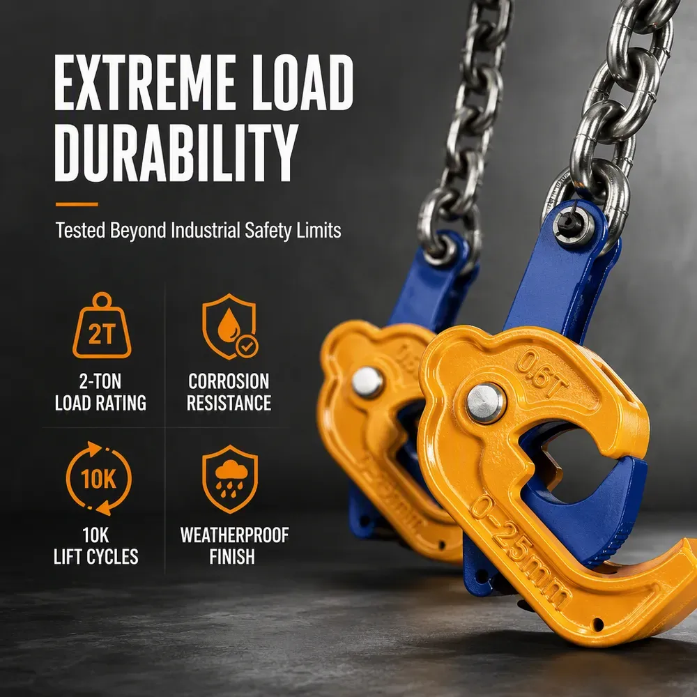 ⏳Time-Limited Special⏰Heavy Duty Oil Drum Lifting Clamp Forklift and Crane Drum Lifter for Steel Metal Drums Die Forged…