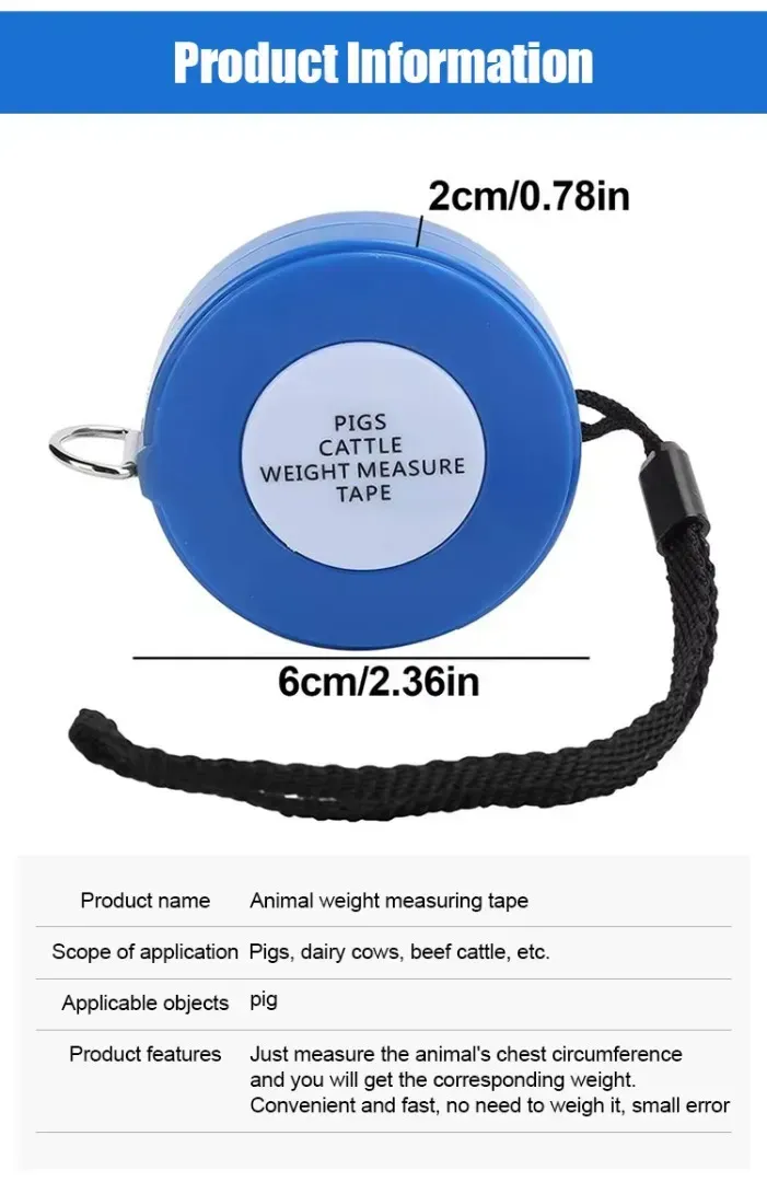 Animal Weight Measuring Tape