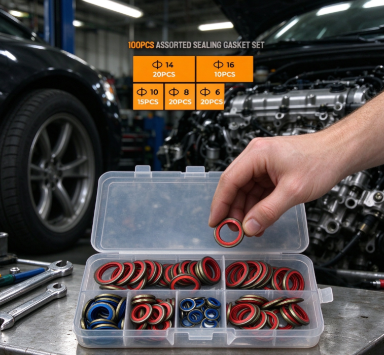😍BUY 1  GET  100pcs !!  Assorted Sealing Gasket Set💧