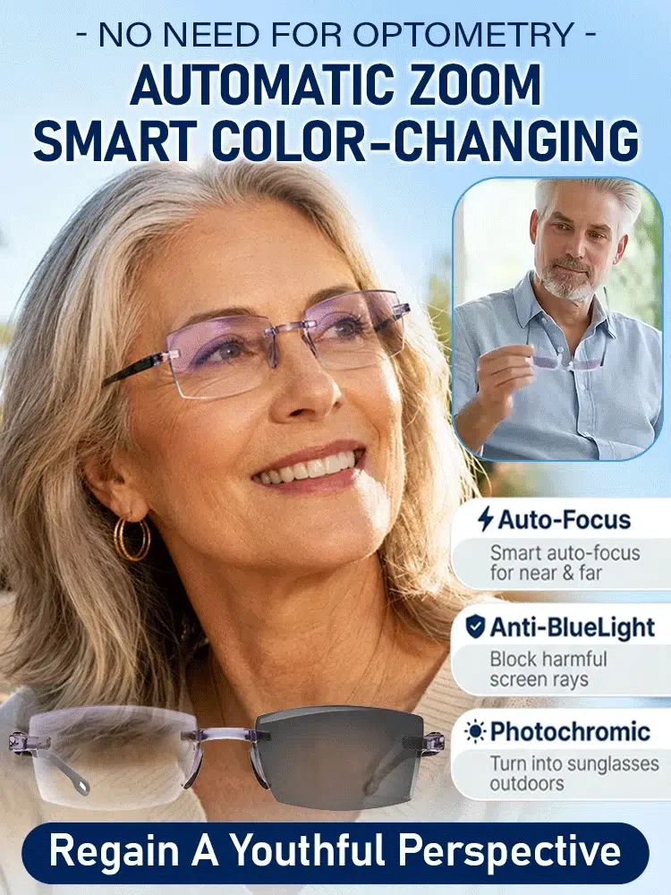 Regain Your Youthful Vision-Smart Zoom Diamond-Cut Reading Glasses