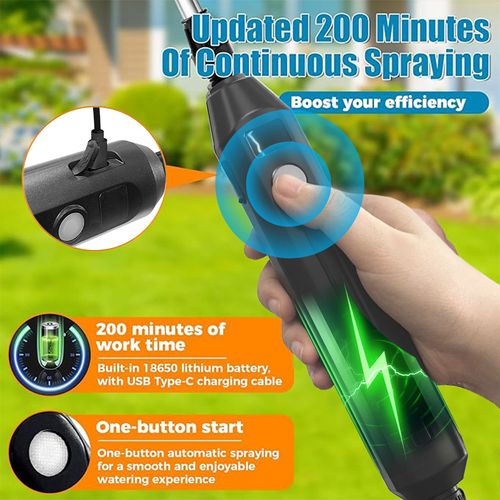 Battery-Powered 5L Adjustable Nozzle Garden Sprayer for Garden Watering Fertilizing Disinfection