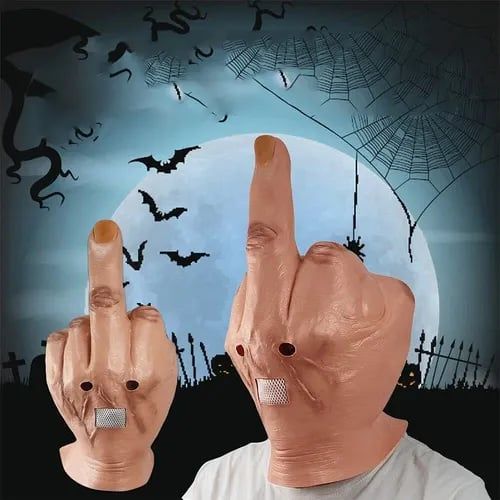 middle finger full head mask