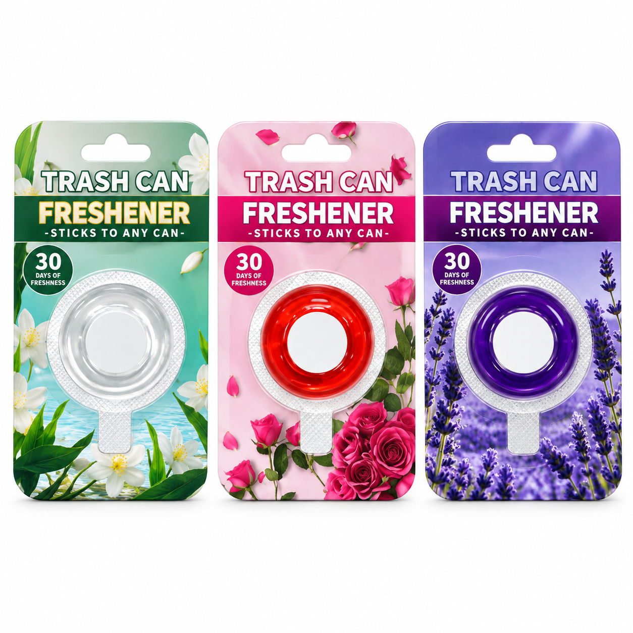 🌺Plant Extract Trash Can Deodorizer（3pc-Rose, Jasmine, Lavender）