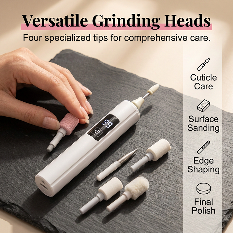🥳2026 HOT SALE💅50% OFF! Professional Electric Nail Polisher – Smooths thick nails, 99-speed display. Multiple heads for shaping & buffing. Salon at home! 🌟💎