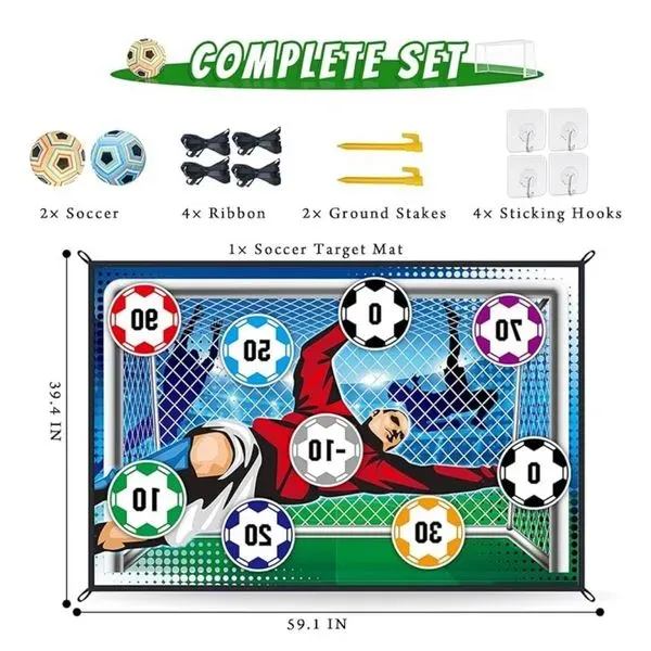 ⚽ 50% RABATT NU ! 🎉 Fotbollsspelset för Barn – Utomhuslek, Utvecklar Koordination & Familjekul 🏆
