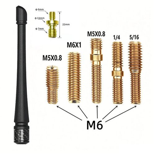Universal M6 Thread Flexible Rubber Antenna Replacement Kit