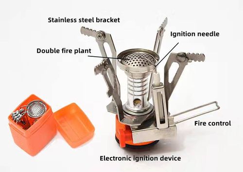 Mini Portable Camping Gas Stove - Outdoor Stove Windproof Stove Folding Metal Stove Camping Stove for Picnic