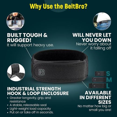 Men's Stretch Belt Ultra-soft padding for ostomy bags, low back pain and wheelchairs