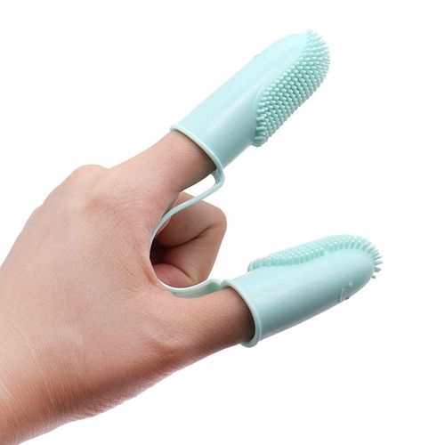 Pet teeth cleaning finger toothbrush (for dogs and cats)