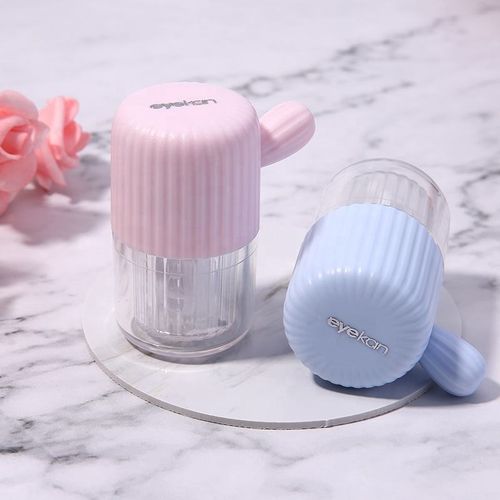 Cute Colorful Manual Contact Lens Cleaning Case Travel Contact Lens Case