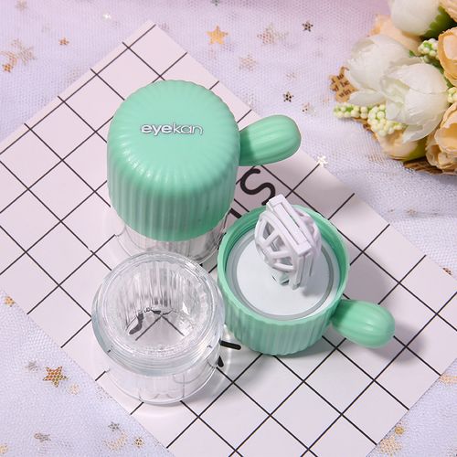 Cute Colorful Manual Contact Lens Cleaning Case Travel Contact Lens Case