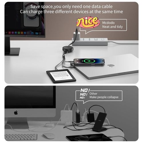 3in1 Fast USB Charging Cable Universal Multi Function Cell Phone Charger Cord