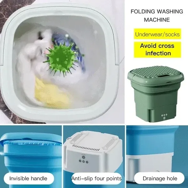 🔥50% discount, last day only!🔥🔥Lavadora plegable🔥With spin-drying function🔥🔥