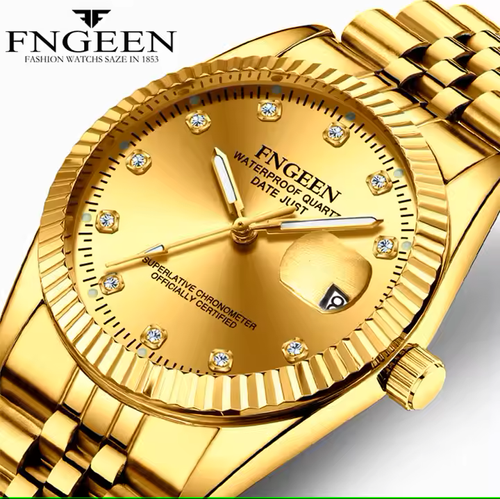 Luxury men's business quartz waterproof watch.
