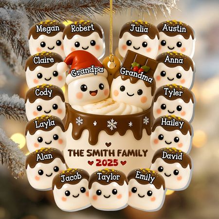 Sweet And Cozy Family - Personalized 1-Layer Acrylic Ornament