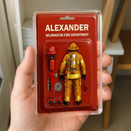 A Customizable Tribute To Our Brave Firefighters, Gear and Fire Truck - Personalized Custom Acrylic Plaque