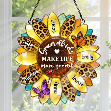 Sunflower Grandma-Personalized Acrylic Suncatcher