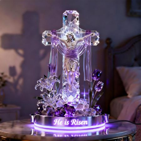 Jesus on the Cross Light Box – Personalized Gifts for Christians