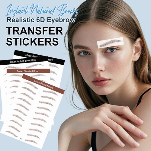 Realistic 6D Eyebrow Transfer Stickers – Instant Natural Brows
