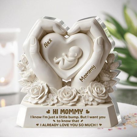 Little Bump Love Message - Personalized Custom Shaped Acrylic Plaque