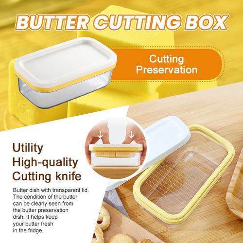 Butter Cutter Box – Effortless Slicing, Mess-Free Storage! 🧈