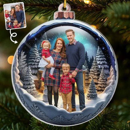 Custom Photo Acrylic Ornament - Personalized Christmas Birthday Gifts For Mom, Dad, Brother, Sister, Kids - Memories That Sparkle Forever