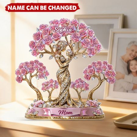 The Love Between Mother And Her Kids - Personalized Acrylic Block Plaque - Heartfelt Gift For Mom, Grandma