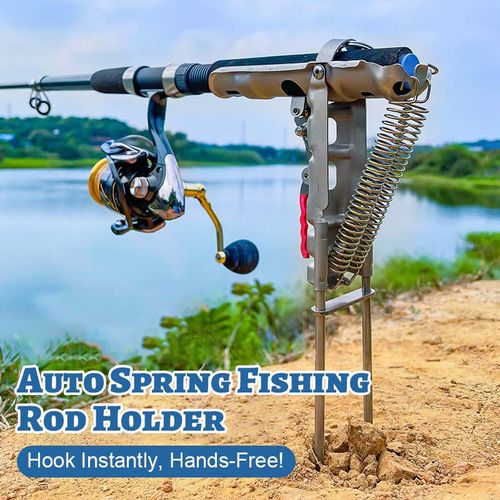 🎣 Auto Spring Fishing Rod Holder – Hook Instantly, Hands-Free! 🐟