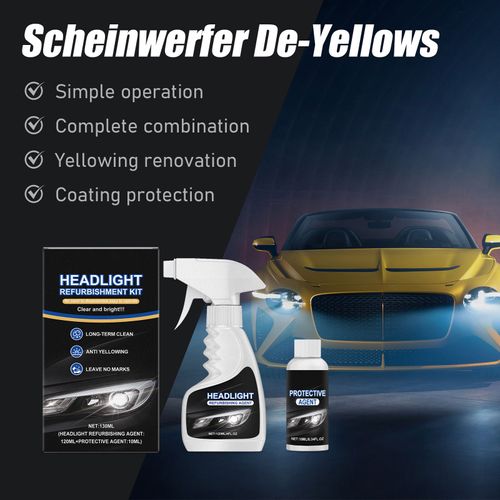 🛠️ Headlight Restoration Kit – Restore Clarity, Drive Safer!