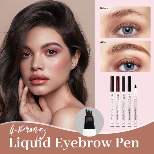 ✨ 4-Prong Liquid Eyebrow Pen – Waterproof, Long-Lasting, Natural Brow Look