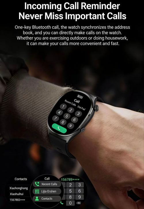 GTR3 Smartwatch — A stylish timepiece for spring, featuring a 1.43-inch HD AMOLED display, AOD (Always-On Display) functionality, heart rate monitoring, over 110 sports modes, and a water-resistant design, with a battery life of up to 120 hours. Compatible with both iOS and Android systems, it is available in a variety of colors, supports USB charging, and is suitable for both men and women.