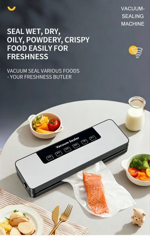 A Global Bestselle In High Demand! An Essential Household Appliance for Health Protection: The Vacuum Sealer. Designed specifically for food preservation ideal for meat and vegetables it features a built-in cutter for convenience, is easy to clean and store, and works even better when paired with meal prep containers.