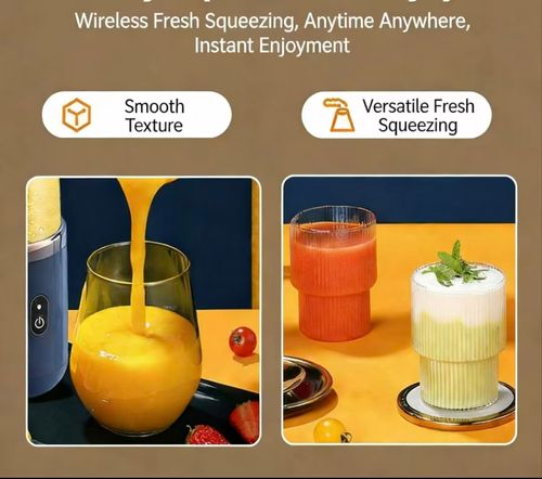 Wireless Portable Juicer Blender, Rechargeable 1800mAh, BPA-Free, 2-in-1 Juicer Cup for Smoothies, Perfect for Kenyan Daily & Outdoor Use