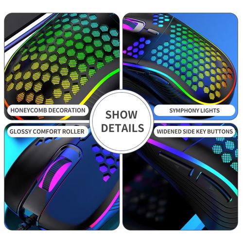 2026 Global Best Seller: Hollow Carved RGB Gaming Mouse. Ultra-lightweight at 65g with adjustable 12000 DPI a wired, ergonomic mouse designed specifically for PC gamers and laptop users in Kenya.