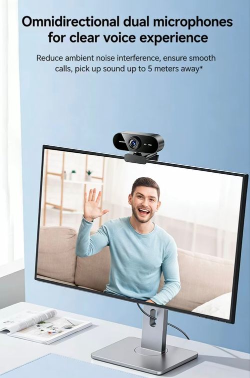 1080P Full HD Mini Webcam with Microphone, USB Connectivity for Laptops & Desktops, Ideal for Video Calls & Meetings