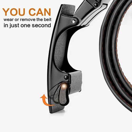 Can be trimmed  Mens Belt Leather Ratchet Easy Release Belt For Men Designer Belt Dress and Casual with Adjustable Buckle for Men's Wear Gift Outdoorfun Textured for Birthday Gift  accessories men business belt no hole