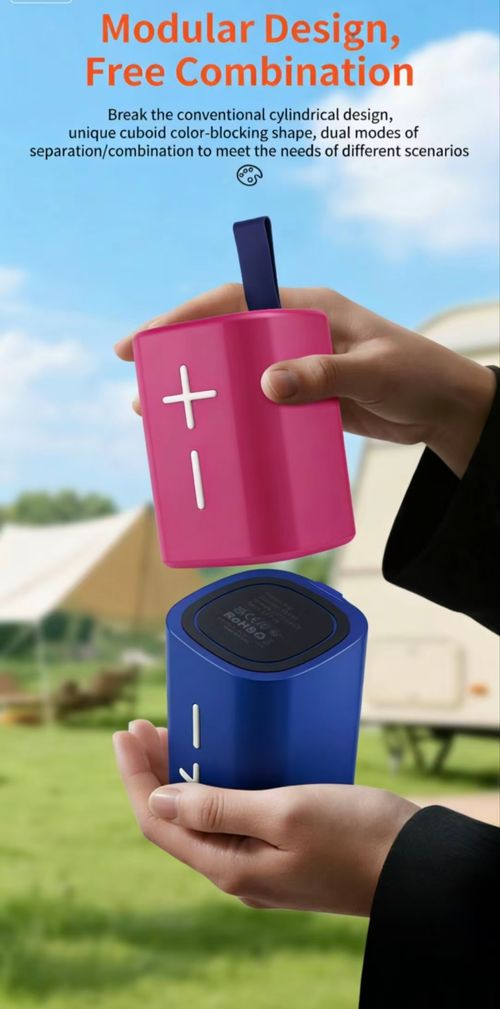 2-in-1 Separable Magnetic Bluetooth Speaker, TWS Wireless Connection, Colorful LED Lights, Portable Modular Speaker for Home & Outdoor in Kenya