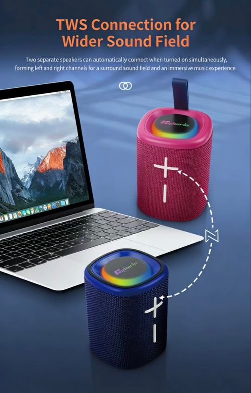 2-in-1 Separable Magnetic Bluetooth Speaker, TWS Wireless Connection, Colorful LED Lights, Portable Modular Speaker for Home & Outdoor in Kenya