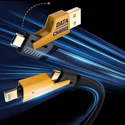 A Kenya Bestseller: 4-in-1 Data Cable — Super Fast Charging, PD 65W Universal High-Power Data Transmission Cable