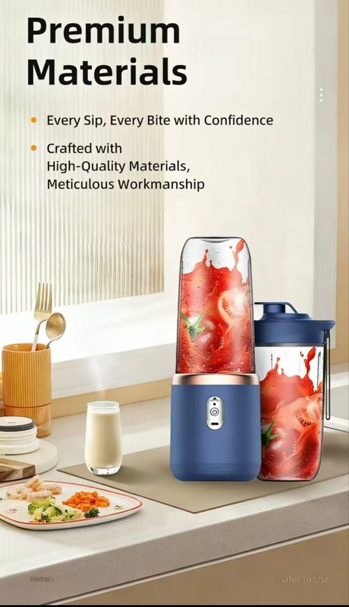 Wireless Portable Juicer Blender, Rechargeable 1800mAh, BPA-Free, 2-in-1 Juicer Cup for Smoothies, Perfect for Kenyan Daily & Outdoor Use