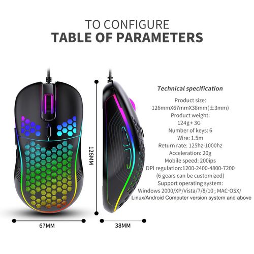 2026 Global Best Seller: Hollow Carved RGB Gaming Mouse. Ultra-lightweight at 65g with adjustable 12000 DPI a wired, ergonomic mouse designed specifically for PC gamers and laptop users in Kenya.