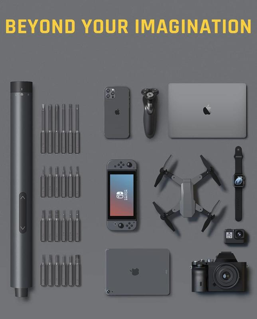 3.7V Mini Electric Screwdriver 41 in 1 Metal Tech Magnetic Screwdriver 5 32 Inch Hex Magnetic Storage, Repair Tool Set for Cell Phones Cameras Laptops 3D Printers  Hardware Cordless