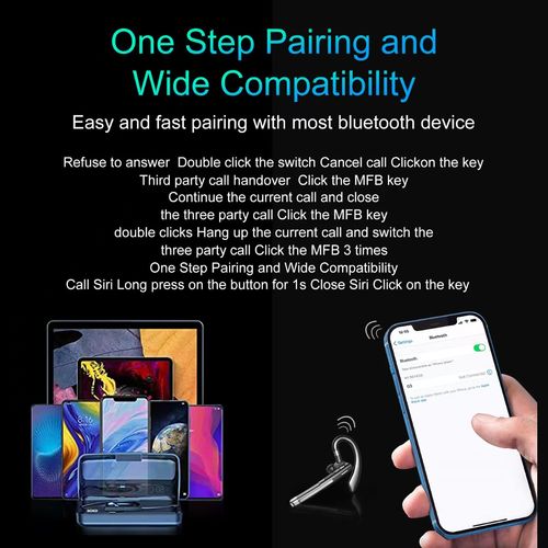 YYK-520 Single-Ear Bluetooth 5.1 Headphone, Mute Function, 360° Rotatable, 12H Battery, for Business, Driving & Daily Use in Kenya