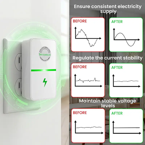 Energy-saving plug-in power box with Kenya Plug 2026 updated design, compatible with 90–250V input range