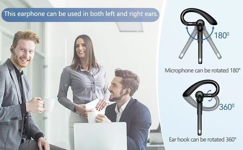 YYK-520 Single-Ear Bluetooth 5.1 Headphone, Mute Function, 360° Rotatable, 12H Battery, for Business, Driving & Daily Use in Kenya