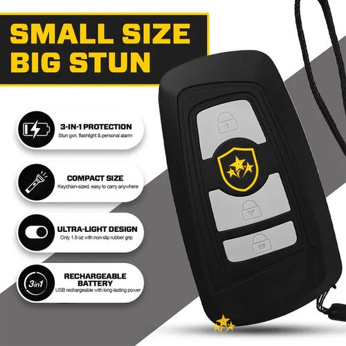 2025 Security Alarms 50% Off  3-in-1 Stunner & Flashlight & Siren Car Keychain