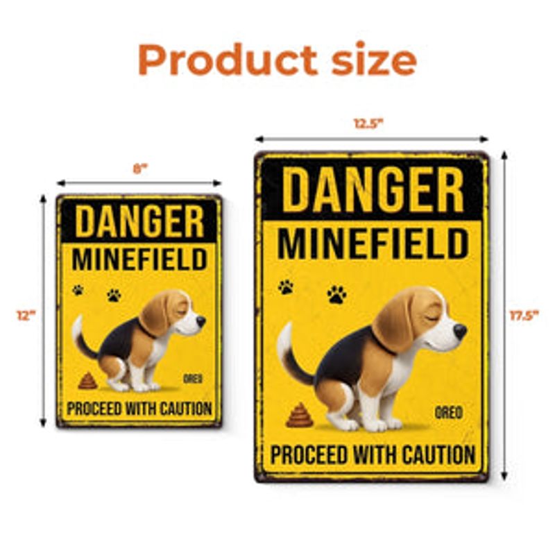 Custom Home Decor Metal Sign - Personalized Birthday Gifts For Dog Lovers, Dog Dad And Mom - Poop Zone In Progress