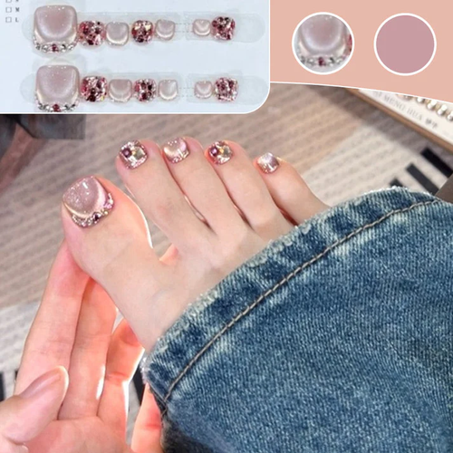 14 Sheets of Square Press on Toenails