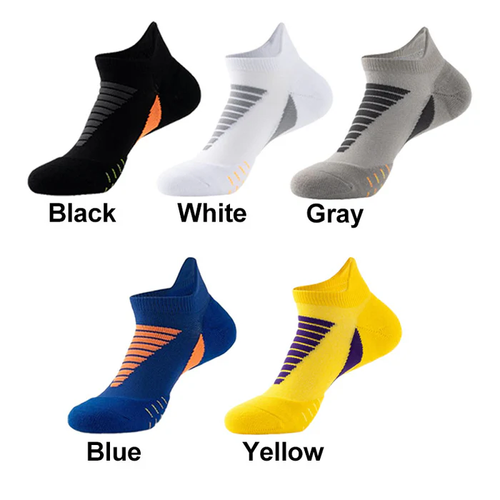 Men's Thick Padded Athletic Ankle Socks 5PCS