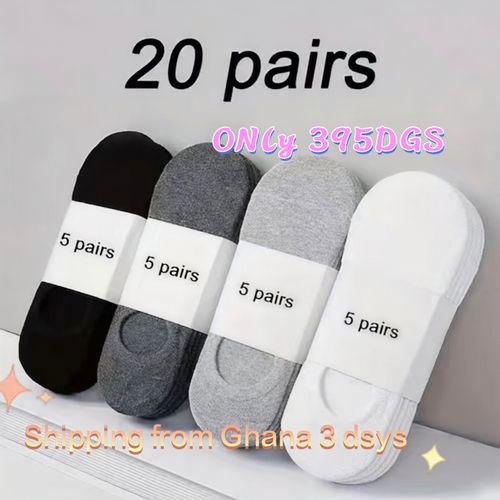 20 Pairs Classic White Ankle Socks
